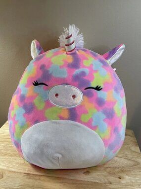 Squishmallows Phoenix Unicorn Plush Rainbow Tie Dye Easter Basket